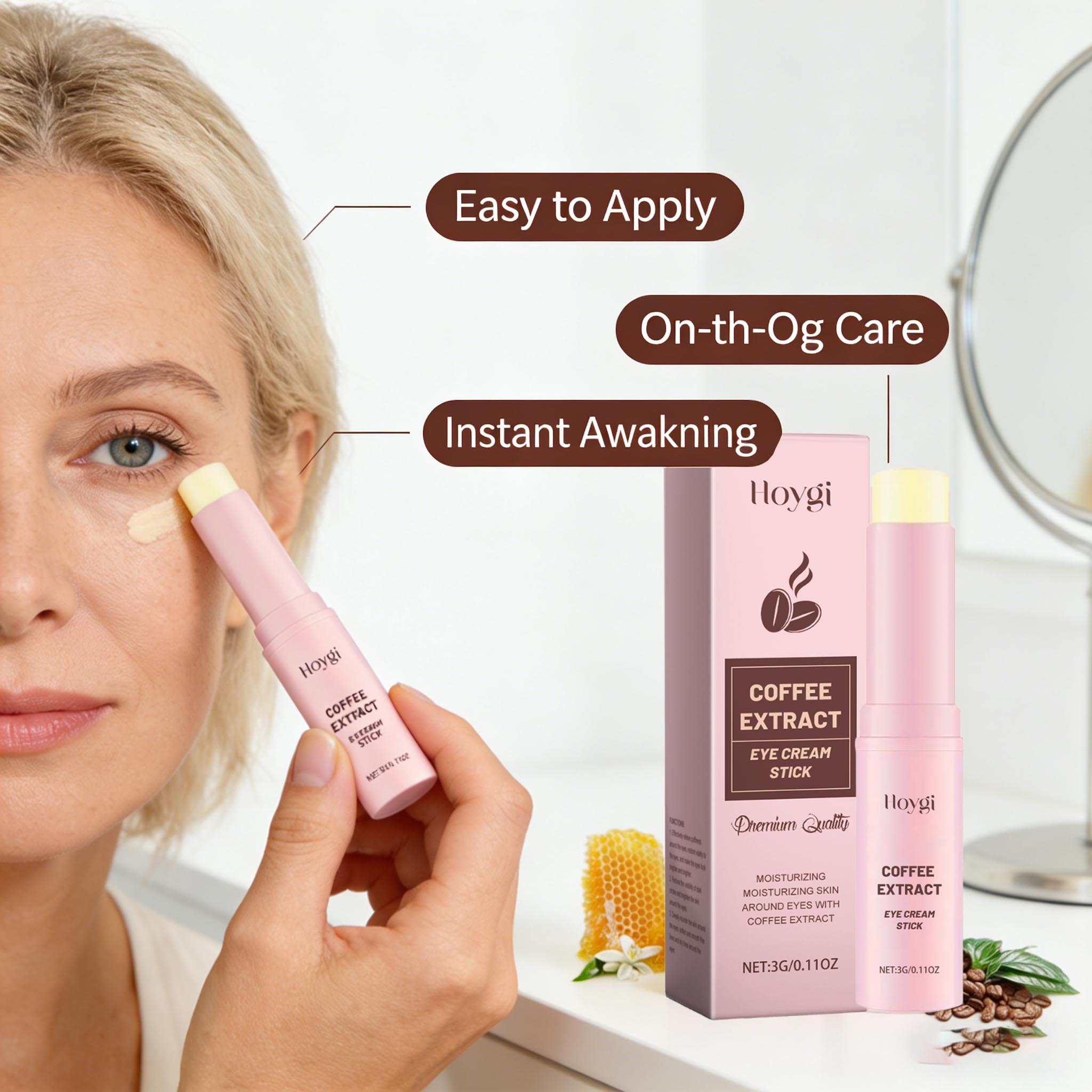 Caffeine Eye Serum - Instant Awakening Caffeine Eye Stick Honey