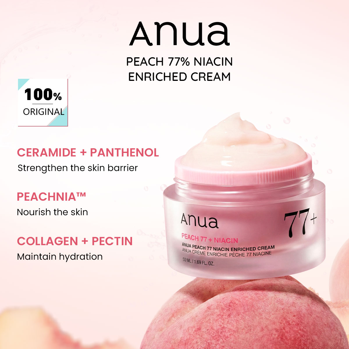 Skincare Glow Glowing - ANUA Peach 77% niacin enriched cream