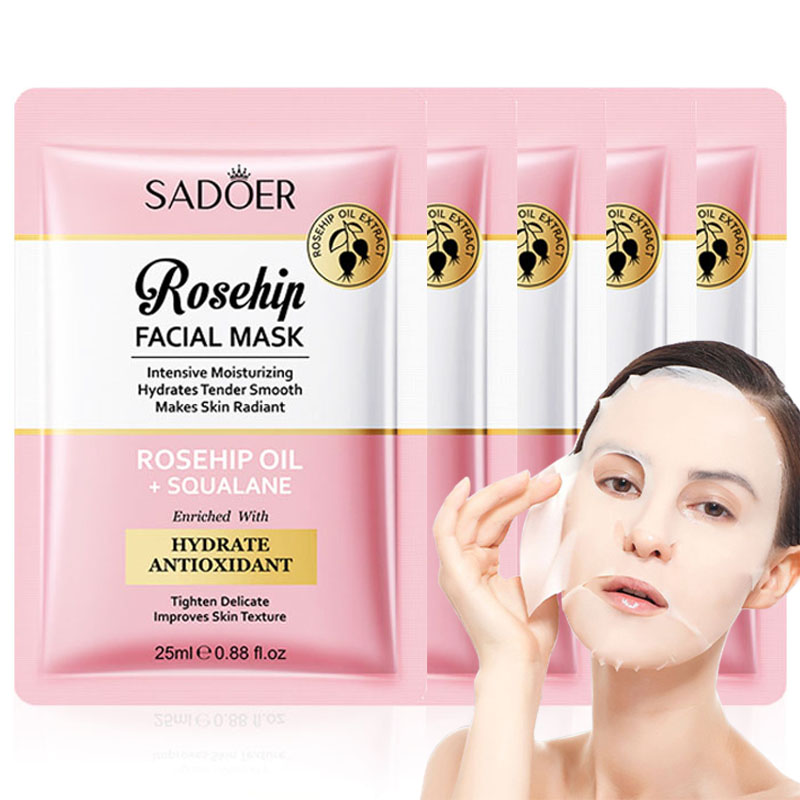 Face Oil Rosehip - 5/10pcs SADOER Rosehip Face Mask Anti