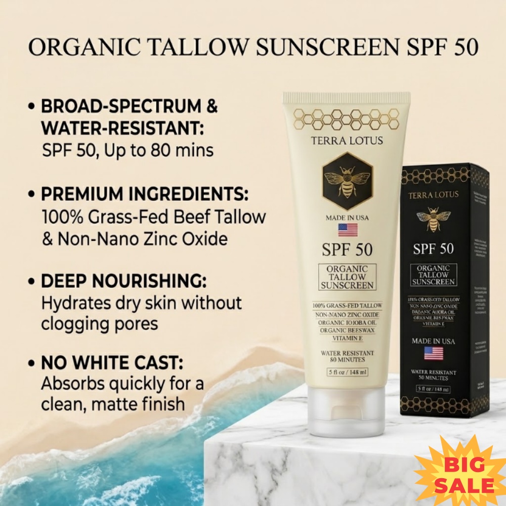 Spf 50 Sunscreen - Organic Tallow Sunscreen SPF 50 Mineral