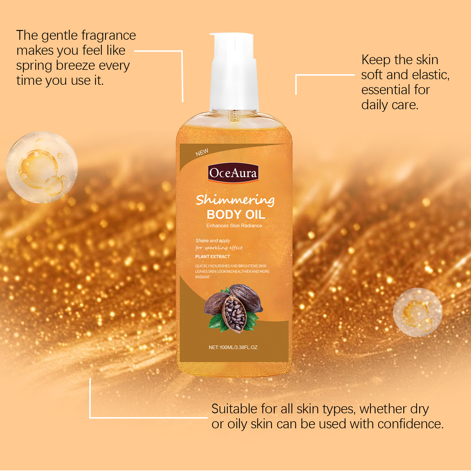 Oceaura 100ml Shimmering Body  - Skincare Glow Glowing ulasan dan harga