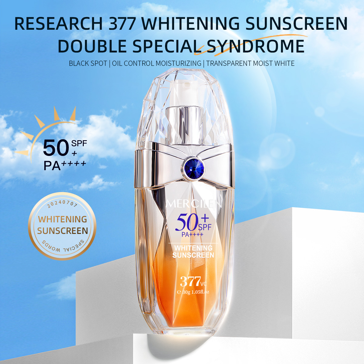Mercilen Sunscreen 30g, Spf50+ - Spf 50 Sunscreen ulasan dan harga
