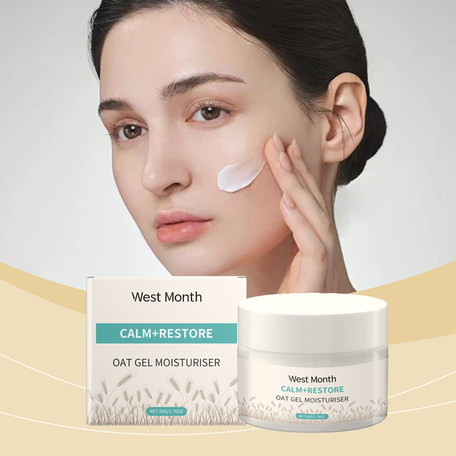 50g Oat Moisturizing Face Crea - Skincare Oat ulasan dan harga